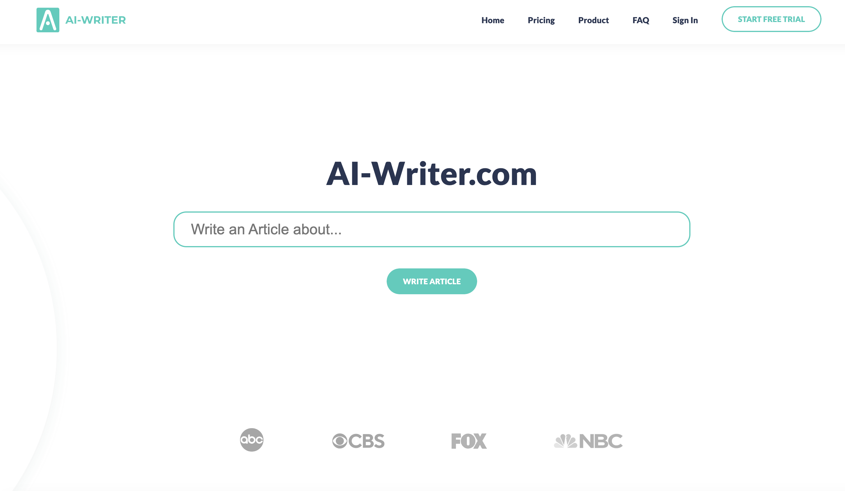 Smodin’s screenshot of the AI Writer homepage. 